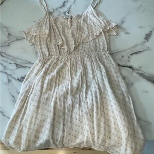 American Eagle Outfitters Cream Smocked Sundress Spaghetti Strap